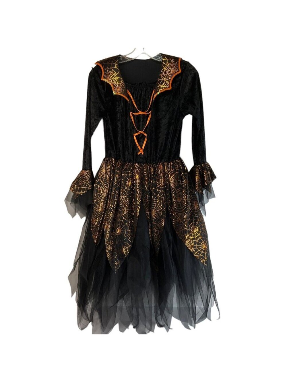 Merry Kids Girls Spider Queen Dress Halloween Costume Childrens Sz XL 14-16 Nwot